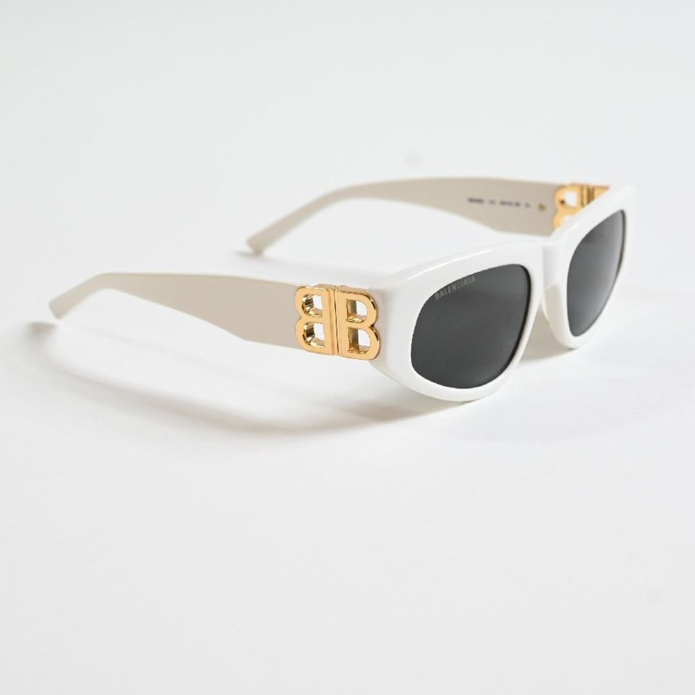 Balenciaga BB0095S 012 sunglasses with the gold logo. Brand new, 100% AUTHENTIC.